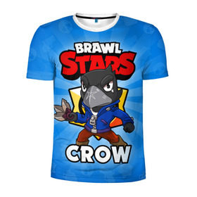 Мужская футболка 3D спортивная с принтом BRAWL STARS CROW , 100% полиэстер с улучшенными характеристиками | приталенный силуэт, круглая горловина, широкие плечи, сужается к линии бедра | brawl stars | brawl stars crow | brawler | crow | бравл старз | бравлер | ворон