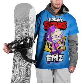 Накидка на куртку 3D с принтом BRAWL STARS EMZ , 100% полиэстер |  | Тематика изображения на принте: brawl stars | brawl stars emz | brawler | emz | бравл старз | бравлер | эмз