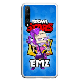 Чехол для Honor P30 с принтом BRAWL STARS EMZ , Силикон | Область печати: задняя сторона чехла, без боковых панелей | brawl stars | brawl stars emz | brawler | emz | бравл старз | бравлер | эмз