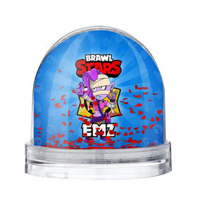 Снежный шар с принтом BRAWL STARS EMZ , Пластик | Изображение внутри шара печатается на глянцевой фотобумаге с двух сторон | brawl stars | brawl stars emz | brawler | emz | бравл старз | бравлер | эмз
