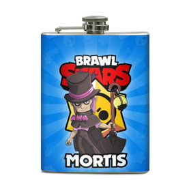 Фляга с принтом BRAWL STARS MORTIS , металлический корпус | емкость 0,22 л, размер 125 х 94 мм. Виниловая наклейка запечатывается полностью | brawl stars | brawl stars mortis | brawler | mortis | бравл старз | бравлер | мортис