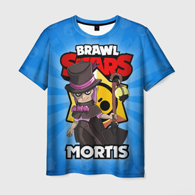 Мужская футболка 3D с принтом BRAWL STARS MORTIS , 100% полиэфир | прямой крой, круглый вырез горловины, длина до линии бедер | Тематика изображения на принте: brawl stars | brawl stars mortis | brawler | mortis | бравл старз | бравлер | мортис