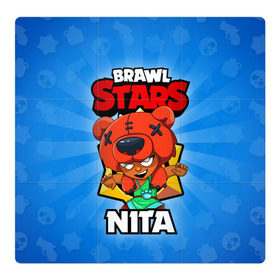 Магнитный плакат 3Х3 с принтом BRAWL STARS NITA , Полимерный материал с магнитным слоем | 9 деталей размером 9*9 см | brawl stars | brawl stars nita | brawler | nita | бравл старз | бравлер | нита