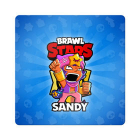 Магнит виниловый Квадрат с принтом BRAWL STARS SANDY , полимерный материал с магнитным слоем | размер 9*9 см, закругленные углы | brawl stars | brawl stars sandy | brawler | sandy | бравл старз | бравлер | сэнди