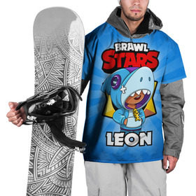 Накидка на куртку 3D с принтом BRAWL STARS LEON , 100% полиэстер |  | brawl stars | brawl stars leon | brawler | leon | бравл старз | бравлер | леон