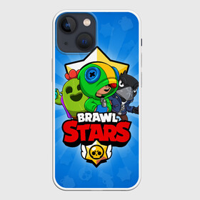 Чехол для iPhone 13 mini с принтом BRAWL STARS ,  |  | brawl stars | brawler | crow | leon | spike | бравл старз | бравлер | ворон | леон | спайк