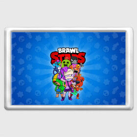 Магнит 45*70 с принтом BRAWL STARS , Пластик | Размер: 78*52 мм; Размер печати: 70*45 | 8 bit | 8 бит | brawl stars | brawler | crow | emz | leon | nita | sandy | spike | бравл старз | бравлер | ворон | леон | нита | спайк | сэнди | эмз