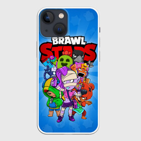 Чехол для iPhone 13 mini с принтом BRAWL STARS ,  |  | 8 bit | 8 бит | brawl stars | brawler | crow | emz | leon | nita | sandy | spike | бравл старз | бравлер | ворон | леон | нита | спайк | сэнди | эмз