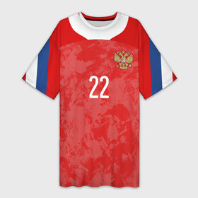 Платье-футболка 3D с принтом Dzyuba home EURO 2020 ,  |  | championship | cup | dzyuba | russia | tdrfifa19 | world | артем | дзюба | европы | мира | мундиаль | россия | чемпионат