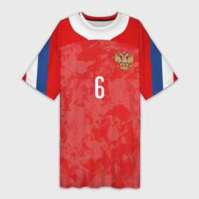 Платье-футболка 3D с принтом Cheryshev home EURO 2020 ,  |  | championship | cheryshev | cup | russia | tdrfifa19 | world | европы | мира | мундиаль | россия | чемпионат | черышев