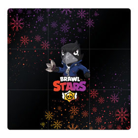 Магнитный плакат 3Х3 с принтом Новогодний Brawl Stars CROW , Полимерный материал с магнитным слоем | 9 деталей размером 9*9 см | brawl | brawl stars | crow | leon | stars | бравл | бравл старс | браво старс | игра | компьютерная | кров | леон | новогодний | новый год | онлайн | с новым годом | снежинки | старс