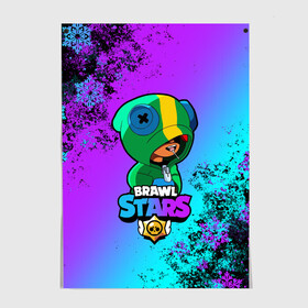 Постер с принтом Новогодний Brawl Stars LEON , 100% бумага
 | бумага, плотность 150 мг. Матовая, но за счет высокого коэффициента гладкости имеет небольшой блеск и дает на свету блики, но в отличии от глянцевой бумаги не покрыта лаком | brawl | brawl stars | crow | leon | stars | бравл | бравл старс | браво старс | игра | компьютерная | кров | леон | новогодний | новый год | онлайн | с новым годом | снежинки | старс