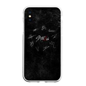 Чехол для iPhone XS Max матовый с принтом Автографы Stray Kids , Силикон | Область печати: задняя сторона чехла, без боковых панелей | 3racha | i.n | jyp nation | k pop | kpop | skz | stray kids | к поп | кпоп | ли ноу | скз | страй кидс | стрэй кидс | сынмина | уджин | феликса | хана | хёнджина | чана | чанбина