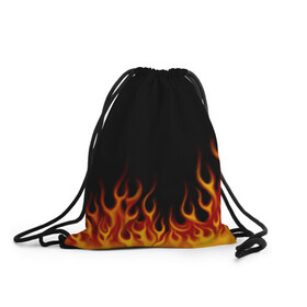 Рюкзак-мешок 3D с принтом Пламя Old School , 100% полиэстер | плотность ткани — 200 г/м2, размер — 35 х 45 см; лямки — толстые шнурки, застежка на шнуровке, без карманов и подкладки | burn | fire | костер | нарисованный | огня | огонь | олдскул | пламени | пламя | пожар | пылает | рисованный огонь | языки