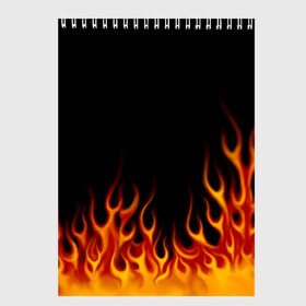 Скетчбук с принтом Пламя Old School , 100% бумага
 | 48 листов, плотность листов — 100 г/м2, плотность картонной обложки — 250 г/м2. Листы скреплены сверху удобной пружинной спиралью | Тематика изображения на принте: burn | fire | костер | нарисованный | огня | огонь | олдскул | пламени | пламя | пожар | пылает | рисованный огонь | языки