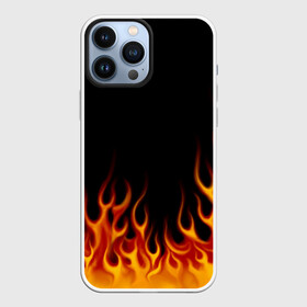 Чехол для iPhone 13 Pro Max с принтом Пламя Old School ,  |  | Тематика изображения на принте: burn | fire | костер | нарисованный | огня | огонь | олдскул | пламени | пламя | пожар | пылает | рисованный огонь | языки