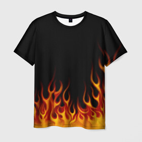 Мужская футболка 3D с принтом Пламя Old School , 100% полиэфир | прямой крой, круглый вырез горловины, длина до линии бедер | Тематика изображения на принте: burn | fire | костер | нарисованный | огня | огонь | олдскул | пламени | пламя | пожар | пылает | рисованный огонь | языки