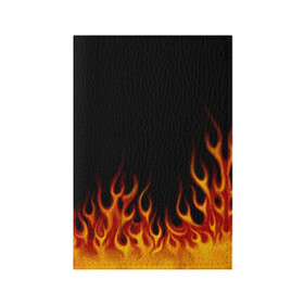 Обложка для паспорта матовая кожа с принтом Пламя Old School , натуральная матовая кожа | размер 19,3 х 13,7 см; прозрачные пластиковые крепления | burn | fire | костер | нарисованный | огня | огонь | олдскул | пламени | пламя | пожар | пылает | рисованный огонь | языки