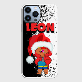 Чехол для iPhone 13 Pro Max с принтом BRAWL STARS: LEON НОВОГОДНИЙ. ,  |  | Тематика изображения на принте: brawl stars | leon | moba | бравл старс | жанр | игра | леон | лого | логотип | надпись