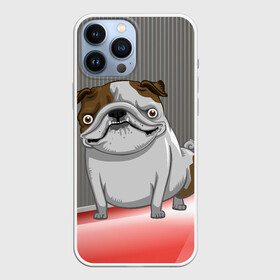 Чехол для iPhone 13 Pro Max с принтом Бульдог ,  |  | Тематика изображения на принте: dog | большая собака | бульдог | животное | злая собака | пес | собака | собачка