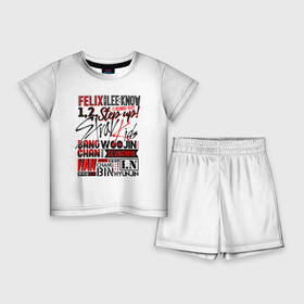 Детский костюм с шортами 3D с принтом Stray Kids ,  |  | 3racha | i.n | jyp nation | k pop | kpop | skz | stray kids | к поп | кпоп | ли ноу | скз | страй кидс | стрэй кидс | сынмина | уджин | феликса | хана | хёнджина | чана | чанбина