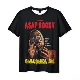 Мужская футболка 3D с принтом BABUSHKA BOI , 100% полиэфир | прямой крой, круглый вырез горловины, длина до линии бедер | aap | aap rocky | asap | asap rocky | babushka | babushka boi | babushka boy