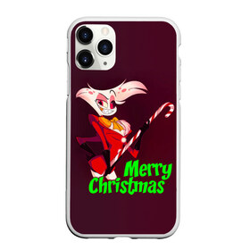 Чехол для iPhone 11 Pro матовый с принтом Merry Christmas , Силикон |  | alastor | hazbin hotel | аластор | ангел пыли | вегги | мульт | ниффти | отель хазбин | сериал | сэр пентиус | том тренч | хаск | чарли | черри | энджел даст