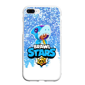 Чехол для iPhone 7Plus/8 Plus матовый с принтом Brawl Stars Leon Shark , Силикон | Область печати: задняя сторона чехла, без боковых панелей | 2020 | brawl | brawl stars | christmas | leon | new year | shark | stars | бравл старс | брол старс | зима | игра | леон | новогодний | новый год | рождество | снег | снежинки | шарк