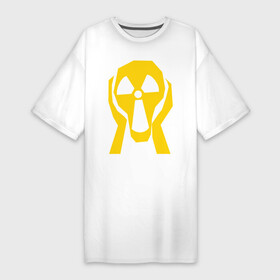 Платье-футболка хлопок с принтом Радиофобоия ,  |  | metro | munch | s.t.a.l.k.e.r. | stalker | излучение | метро | мунк | радиация. крик | радиотревожность | радиофобоия | сталкер | чернобыль