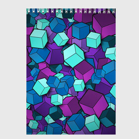 Скетчбук с принтом Кубы , 100% бумага
 | 48 листов, плотность листов — 100 г/м2, плотность картонной обложки — 250 г/м2. Листы скреплены сверху удобной пружинной спиралью | абстрактно | абстрактные | абстрактный | абстрактным | абстракция | кубики | кубические | кубический | кубическое | кубы | неон | неонка | неоновые | разноцветные | светящиеся | цветное | цветные
