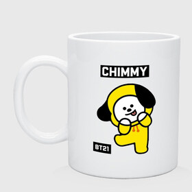 Кружка с принтом CHIMMY BT21 , керамика | объем — 330 мл, диаметр — 80 мм. Принт наносится на бока кружки, можно сделать два разных изображения | Тематика изображения на принте: bt21 | bts | chimmy | cooky | koya | love yourself. | mang | rj | shooky | tata | бт21 | бтс