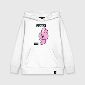 Детская толстовка хлопок с принтом COOKY BT21 , 100% хлопок | Круглый горловой вырез, эластичные манжеты, пояс, капюшен | bt21 | bts | chimmy | cooky | koya | love yourself. | mang | rj | shooky | tata | бт21 | бтс