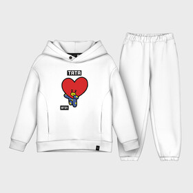 Детский костюм хлопок Oversize с принтом TATA BT21 ,  |  | bt21 | bts | chimmy | cooky | koya | love yourself. | mang | rj | shooky | tata | бт21 | бтс