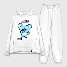 Женский костюм хлопок Oversize с принтом KOYA BT21 ,  |  | bt21 | bts | chimmy | cooky | koya | love yourself. | mang | rj | shooky | tata | бт21 | бтс