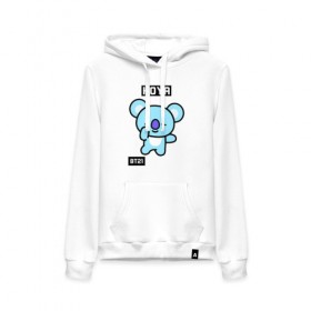 Женская толстовка с принтом KOYA BT21 , френч-терри, мягкий теплый начес внутри (100% хлопок) | карман-кенгуру, эластичные манжеты и нижняя кромка, капюшон с подкладом и шнурком | bt21 | bts | chimmy | cooky | koya | love yourself. | mang | rj | shooky | tata | бт21 | бтс