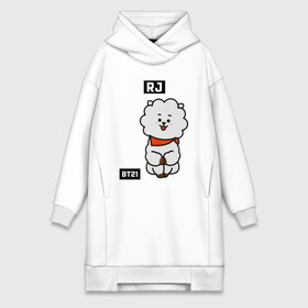 Платье-худи хлопок с принтом RJ BT21 ,  |  | bt21 | bts | chimmy | cooky | koya | love yourself. | mang | rj | shooky | tata | бт21 | бтс