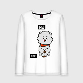 Женский лонгслив хлопок с принтом RJ BT21 , 100% хлопок |  | bt21 | bts | chimmy | cooky | koya | love yourself. | mang | rj | shooky | tata | бт21 | бтс