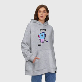 Худи SuperOversize хлопок с принтом MANG BT21 , 70% хлопок, 30% полиэстер, мягкий начес внутри | карман-кенгуру, эластичная резинка на манжетах и по нижней кромке, двухслойный капюшон
 | bt21 | bts | chimmy | cooky | koya | love yourself. | mang | rj | shooky | tata | бт21 | бтс