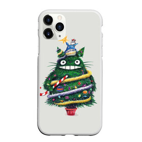 Чехол для iPhone 11 Pro Max матовый с принтом Новогодний Totoro , Силикон |  | Тематика изображения на принте: 