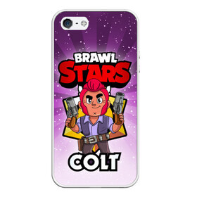 Чехол для iPhone 5/5S матовый с принтом BRAWL STARS COLT , Силикон | Область печати: задняя сторона чехла, без боковых панелей | brawl stars | brawl stars colt | brawler | colt | бравл старз | бравлер | кольт