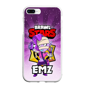 Чехол для iPhone 7Plus/8 Plus матовый с принтом BRAWL STARS EMZ , Силикон | Область печати: задняя сторона чехла, без боковых панелей | brawl stars | brawl stars emz | brawler | emz | бравл старз | бравлер | эмз