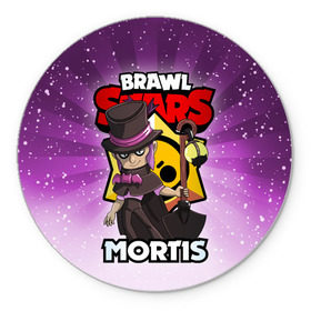 Коврик для мышки круглый с принтом BRAWL STARS MORTIS , резина и полиэстер | круглая форма, изображение наносится на всю лицевую часть | brawl stars | brawl stars mortis | brawler | mortis | бравл старз | бравлер | мортис