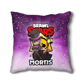 Подушка 3D с принтом BRAWL STARS MORTIS , наволочка – 100% полиэстер, наполнитель – холлофайбер (легкий наполнитель, не вызывает аллергию). | состоит из подушки и наволочки. Наволочка на молнии, легко снимается для стирки | brawl stars | brawl stars mortis | brawler | mortis | бравл старз | бравлер | мортис