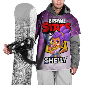 Накидка на куртку 3D с принтом BRAWL STARS SHELLY , 100% полиэстер |  | brawl stars | brawl stars shelly | brawler | shelly | бравл старз | бравлер | шелли