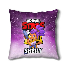 Подушка 3D с принтом BRAWL STARS SHELLY , наволочка – 100% полиэстер, наполнитель – холлофайбер (легкий наполнитель, не вызывает аллергию). | состоит из подушки и наволочки. Наволочка на молнии, легко снимается для стирки | brawl stars | brawl stars shelly | brawler | shelly | бравл старз | бравлер | шелли