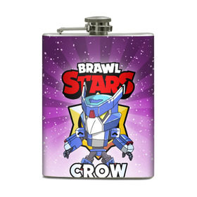 Фляга с принтом BRAWL STARS CROW , металлический корпус | емкость 0,22 л, размер 125 х 94 мм. Виниловая наклейка запечатывается полностью | brawl stars | brawl stars crow | brawler | crow | бравл старз | бравлер | ворон