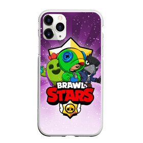 Чехол для iPhone 11 Pro матовый с принтом BRAWL STARS , Силикон |  | brawl stars | brawler | crow | leon | spike | бравл старз | бравлер | ворон | леон | спайк