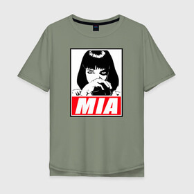 Мужская футболка хлопок Oversize с принтом MIA Pulp Fiction , 100% хлопок | свободный крой, круглый ворот, “спинка” длиннее передней части | pulp | pulp fiction | quentin tarantino | tarantino | квентин тарантино | кино | криминальное чтиво | тарантино | тарентино | торентино | торрентино | фильм | чтиво