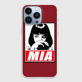 Чехол для iPhone 13 Pro с принтом MIA ,  |  | Тематика изображения на принте: pulp | pulp fiction | quentin tarantino | tarantino | квентин тарантино | кино | криминальное чтиво | тарантино | тарентино | торентино | торрентино | фильм | чтиво