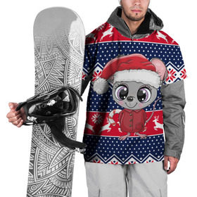 Накидка на куртку 3D с принтом Милый новогодний мышонок , 100% полиэстер |  | 2020 | mouse | rat | годкрысы | годмыши | зима | зимняя | крыса | мороз | мышка | мышь | новогодняя | новый год | новый год 2020 | рождество | симолгода | снег | холод